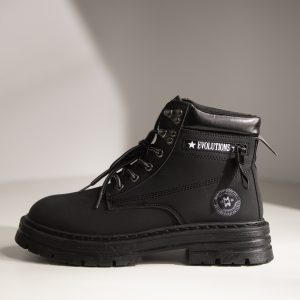 black new boot for men