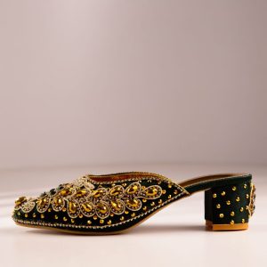 Party Wear Half Nagra Shoes For Women