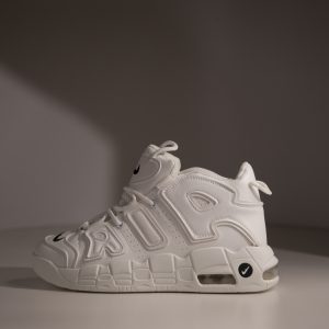 nike air white uptempo shoes