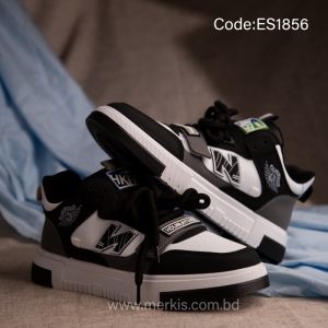 premium black white sneakers for men