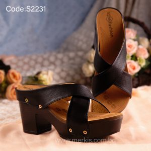 trendy black heel sandal bd